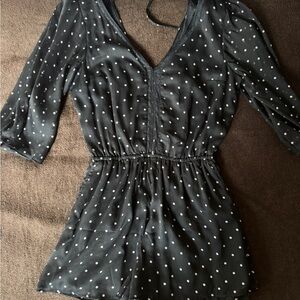 Black Polka Dot Abercrombie Romper